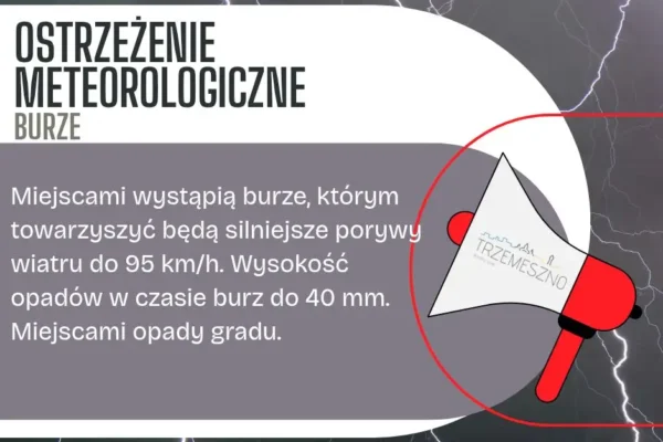 IMGW ostrzega przed burzami z gradem i silnym wiatrem