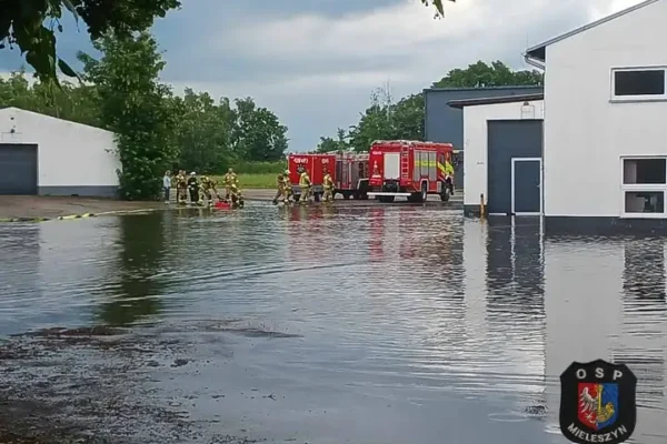 Strażacy z Mieleszyna interweniowali przy pompowaniu wody i zdarzeniu medycznym