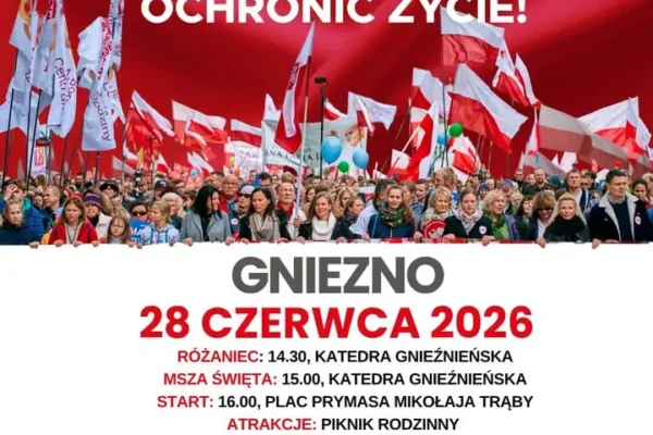 Marsz dla Życia i Rodziny w Gnieźnie już w najbliższą niedzielę