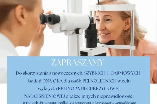 Bezpłatne badania dna oka w Kłecku – profilaktyka retinopatii cukrzycowej