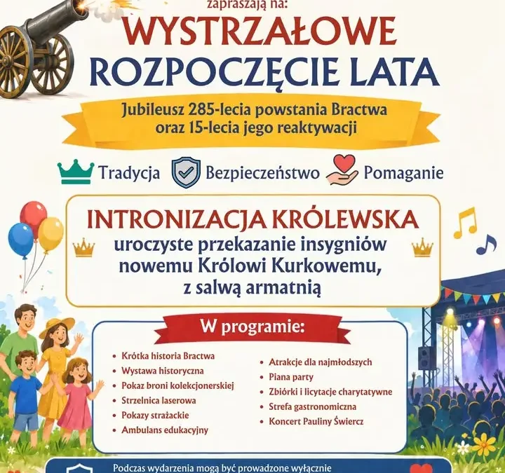 Witkowo: Wystrzałowe rozpoczęcie lata z bractwem kurkowym już za tydzień