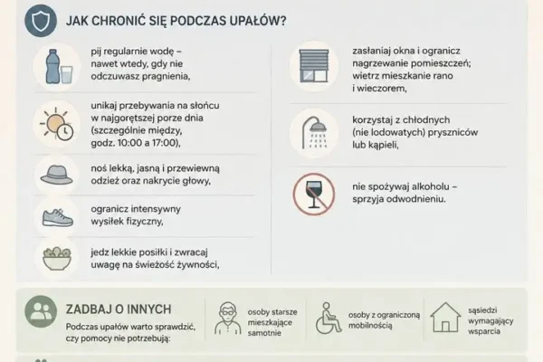 Uwaga na upały – jak bezpiecznie przetrwać gorące dni w gminie Łubowo