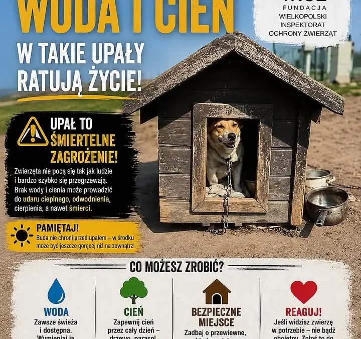 Upały zagrażają zwierzętom – jak reagować i pomagać?