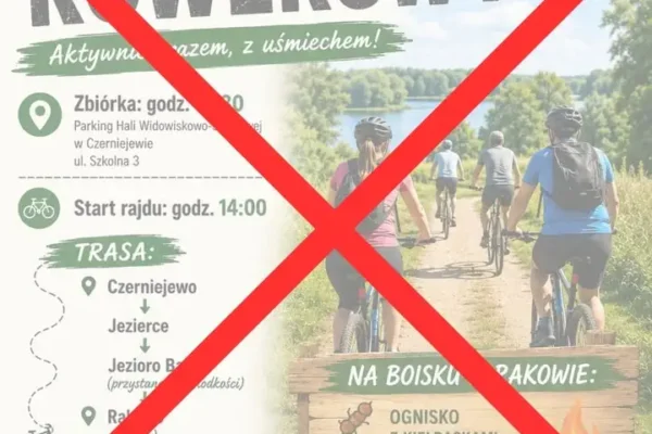 Rajd rowerowy w gminie Czerniejewo odwołany z powodu upałów