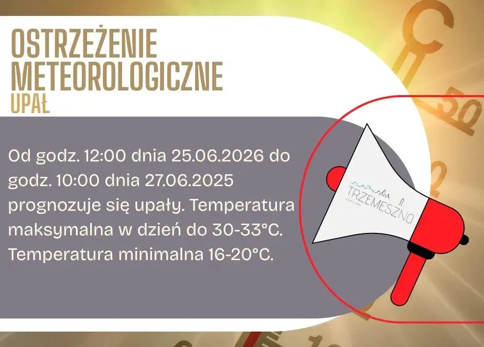 Uwaga mieszkańcy! Nadchodzą upały – temperatura sięgnie 33°C