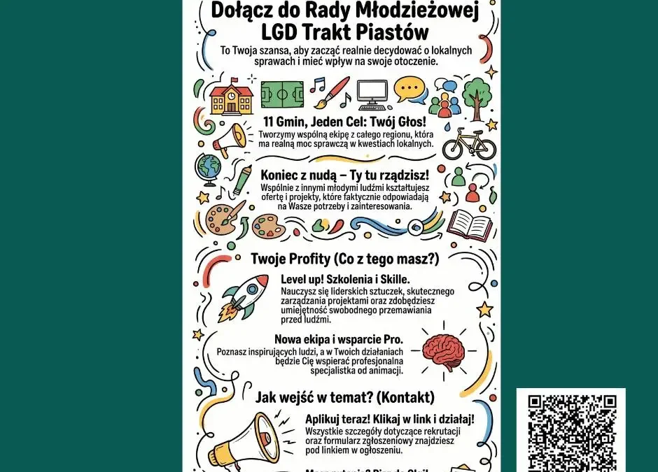 Rada Młodzieżowa przy LGD Trakt Piastów – szansa dla młodych z 11 gmin