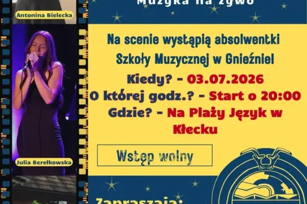 Nocne Brzmienia – pierwszy koncert plenerowy na Plaży Język w Kłecku
