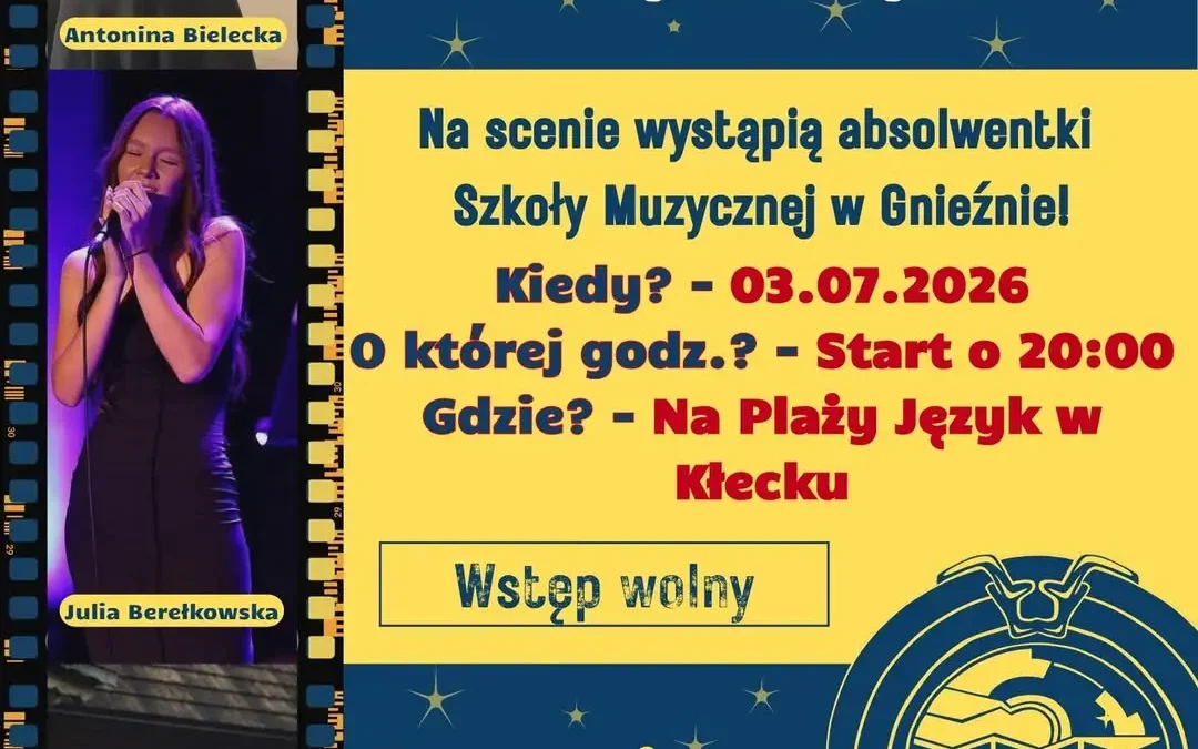 Dziś koncert na Plaży Język w Kłecku – start o 20:00
