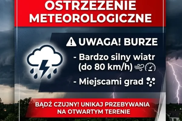 Ostrzeżenie meteorologiczne: burze II stopnia w nocy i nad ranem