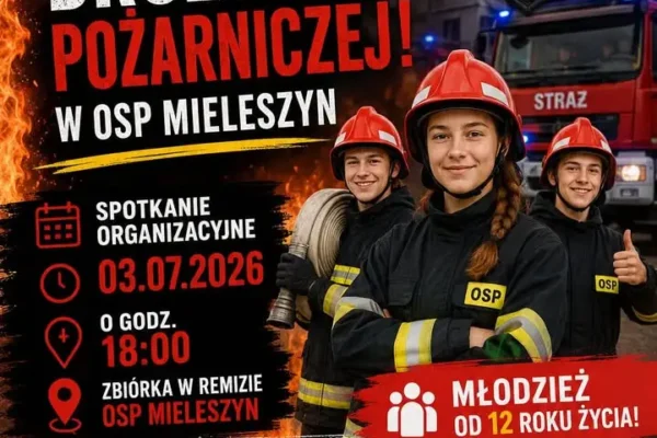 OSP Mieleszyn zaprasza młodzież do drużyny pożarniczej