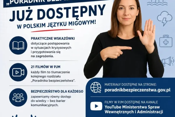 Poradnik bezpieczeństwa w Polskim Języku Migowym – dostępny dla wszystkich