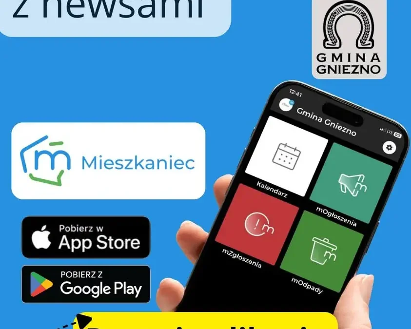 Aplikacja mMieszkaniec – wygodne narzędzie dla mieszkańców Gminy Gniezno