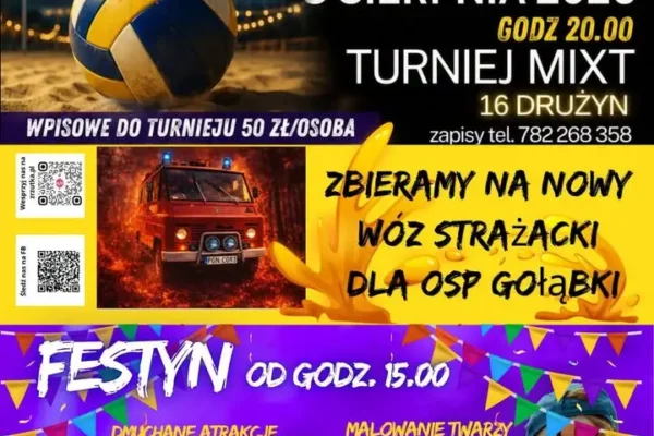 Festyn i turniej siatkówki w Ochodzy dla OSP Gołąbki