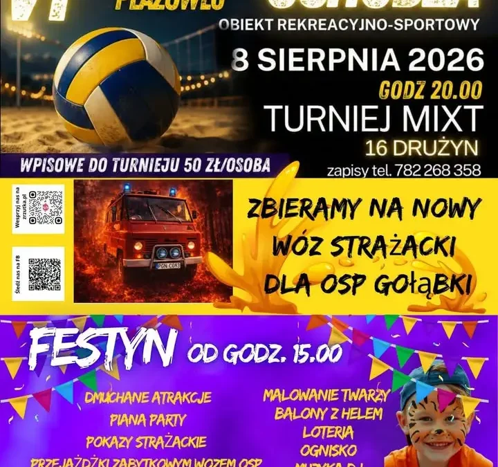 Festyn i turniej siatkówki w Ochodzy dla OSP Gołąbki