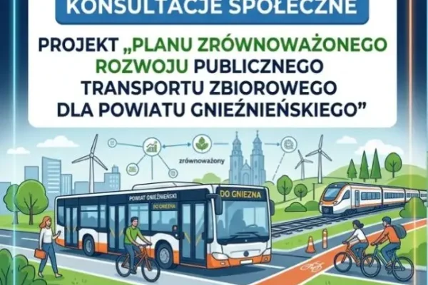 Powiat Gnieźnieński zaprasza do konsultacji planu transportu na lata 2027-2036