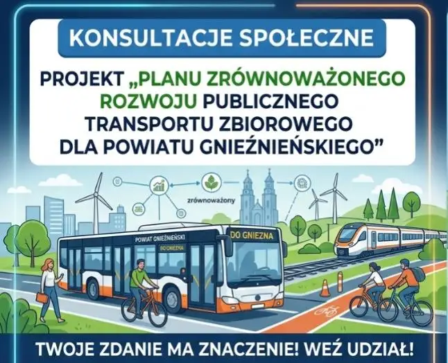 Powiat Gnieźnieński zaprasza do konsultacji planu transportu na lata 2027-2036