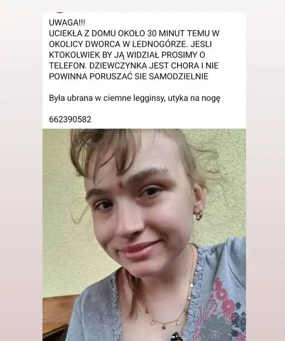 Zaginęła dziewczynka w okolicy dworca w Lednogórze – pilne!