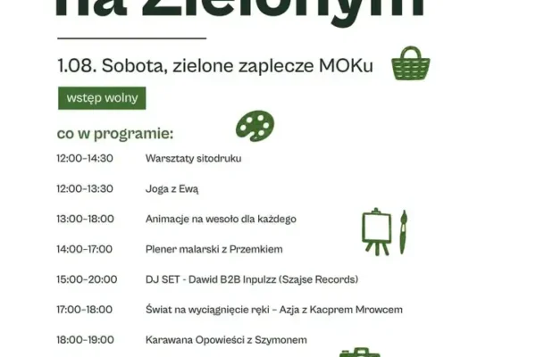 Zielone Zaplecze MOK w Gnieźnie: warsztaty, sztuka i Silent Disco 1 sierpnia