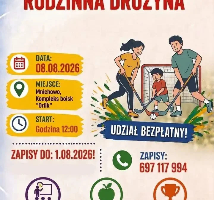 Zapisy na turniej unihokeja „Rodzinna Drużyna” w Mnichowie już ruszyły