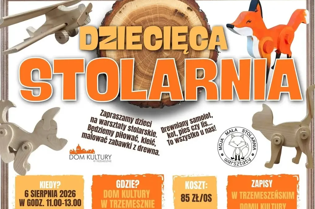 Warsztaty stolarskie dla dzieci w Domu Kultury w Trzemesznie