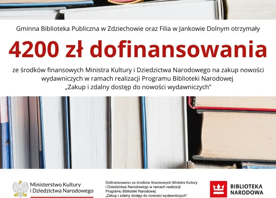 Nowości wydawnicze w bibliotekach Gminy Gniezno dzięki dotacji
