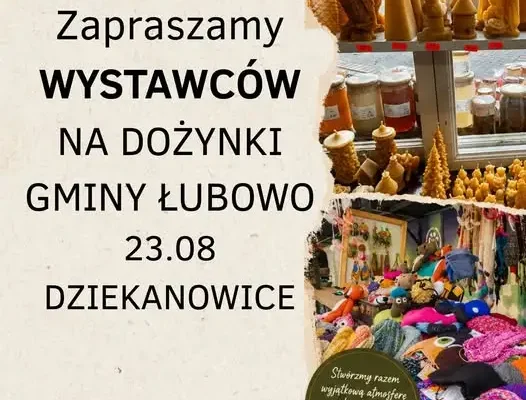 Wystawcy poszukiwani na Dożynki Gminy Łubowo 2026 w Dziekanowicach