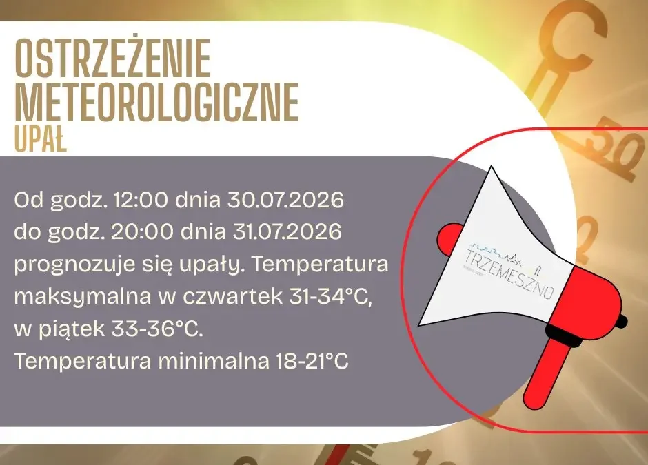 Ostrzeżenie przed falą upałów w gminie Trzemeszno