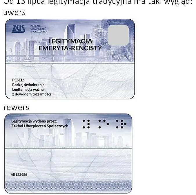 Nowe wzory legitymacji emeryta-rencisty od 13 lipca