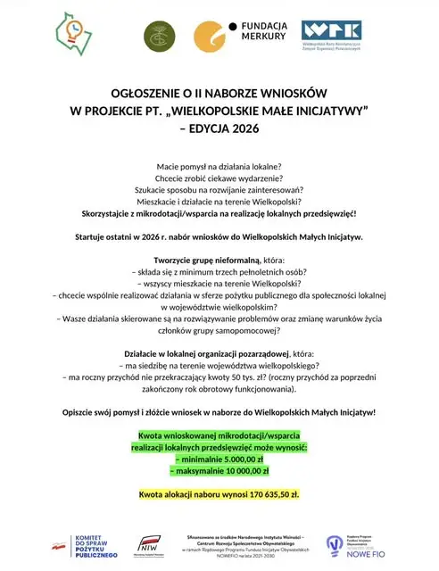 Spotkanie informacyjne o grantach „Wielkopolskie Małe Inicjatywy” w Kłecku