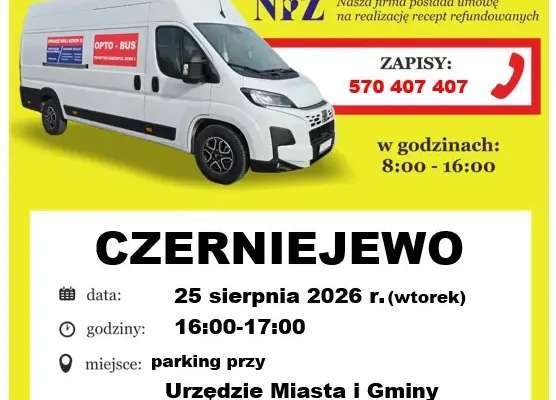 Bezpłatne badania wzroku w OPTO-BUSIE w Czerniejewie – 25 sierpnia