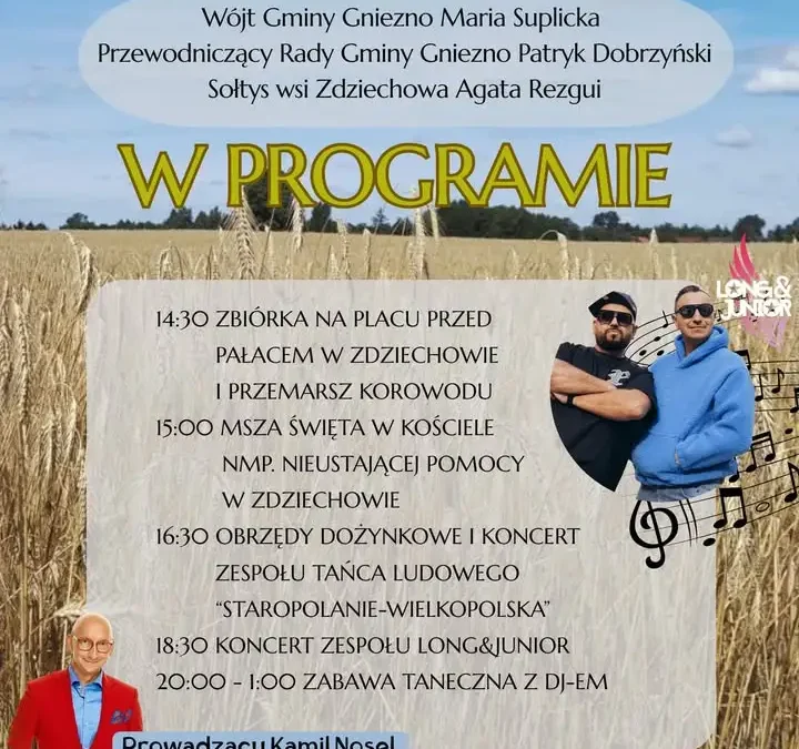 Dożynki Gminne 2026 w Zdziechowie – święto plonów już 5 września