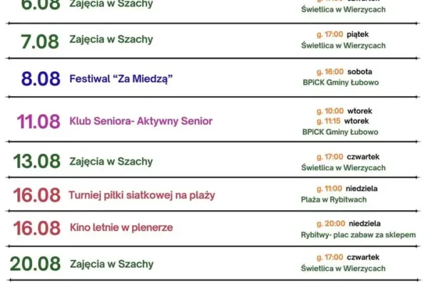 „Poznaj Swojego Sąsiada” – sierpień pełen wydarzeń w gminach Łubowo, Kłecko i Mieleszyn