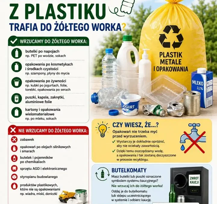 Segregacja odpadów w Gminie Łubowo: co naprawdę trafia do żółtego worka?