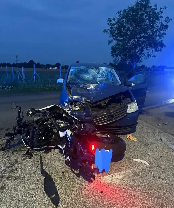 Wypadek w Sroczynie – strażacy usuwali płyny eksploatacyjne