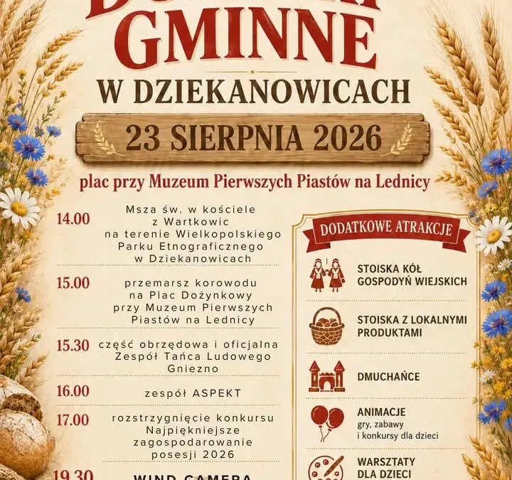 Dożynki Gminne w Łubowie: święto plonów, koncerty i pokaz lotniczy już w niedzielę