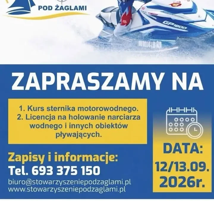 Szkolenie motorowodne w Trzemesznie – zapisy trwają