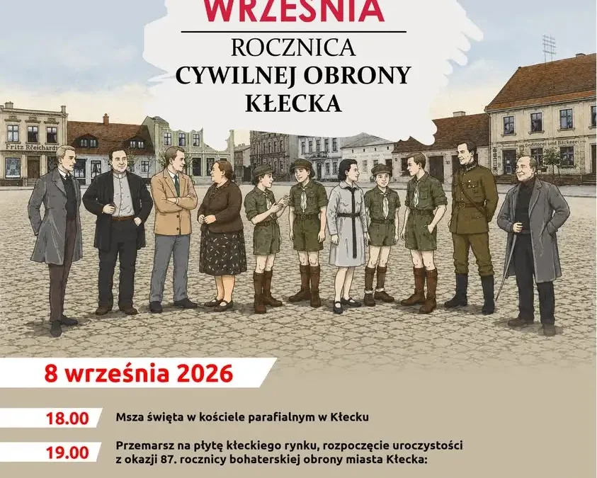 87. rocznica cywilnej obrony Kłecka – uroczystości 8 września 2026