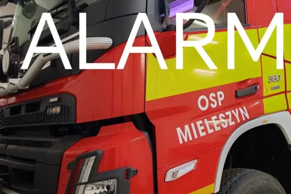 Plama oleju w Mieleszynie – interwencja OSP Mieleszyn