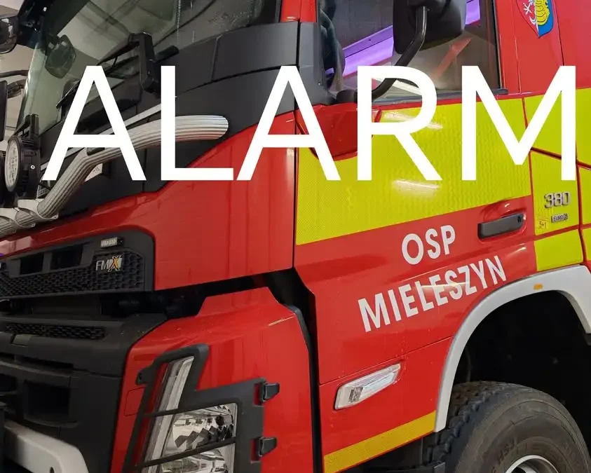 Plama oleju w Mieleszynie – interwencja OSP Mieleszyn