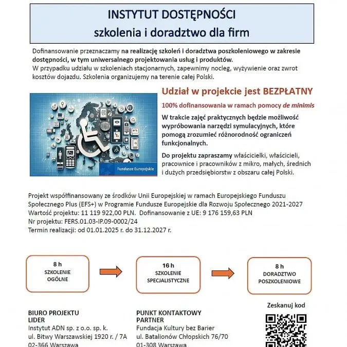 Instytut Dostępności: szkolenia i doradztwo dla firm z Czerniejewa