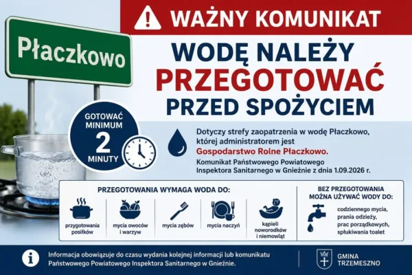 Jakość wody w Płaczkowie – komunikat sanepidu z 1 września