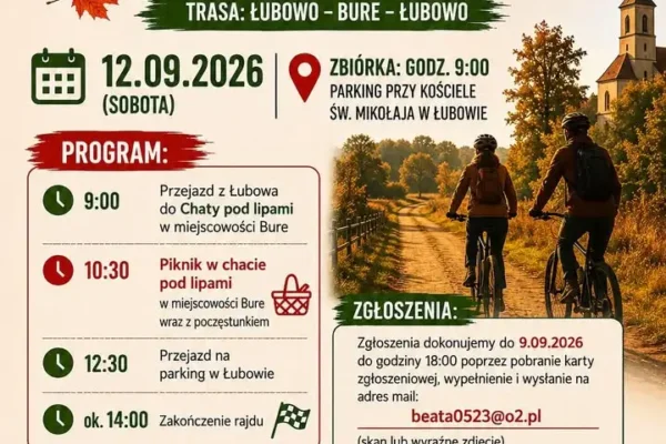 XVIII Jesienny Rajd Rowerowy w Łubowie – zapisy trwają
