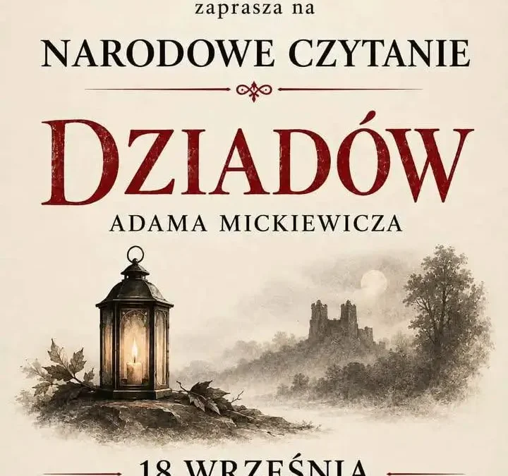 Narodowe Czytanie „Dziadów” w Trzemesznie – 18 września na Skwerze H. Cegielskiego