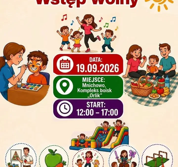 Sportowy Piknik Rodzinny „Orlikowa Aktywacja” w Mnichowie już 19 września