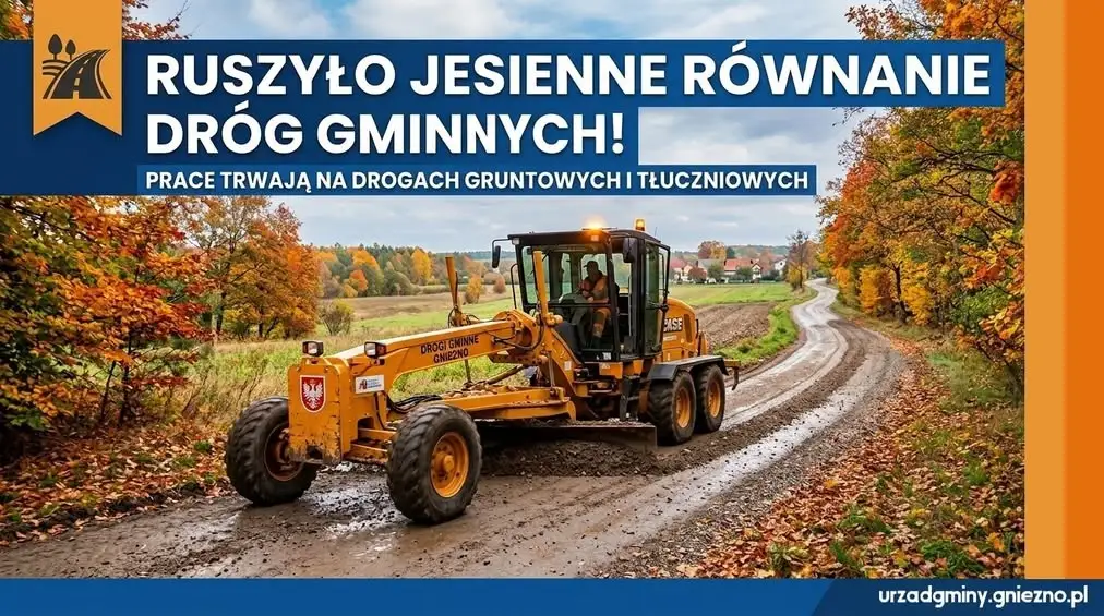Gmina Gniezno: ruszyło równanie dróg gminnych w Dalkach i Strzyżewie Kościelnym