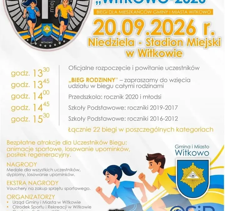 Biegi Uliczne w Witkowie – sportowe emocje i vouchery do wylosowania