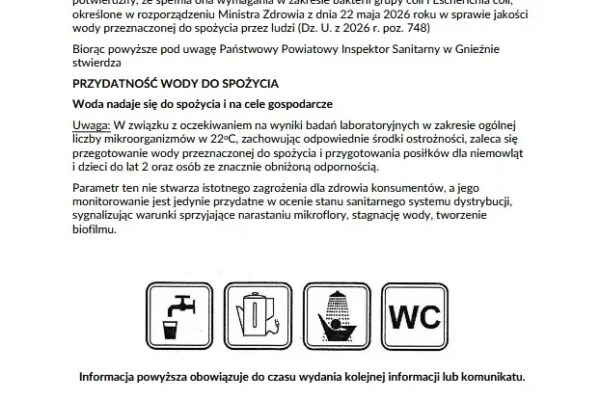 Woda z ujęcia Jankówko ponownie zdatna do spożycia. Sanepid wydał komunikat