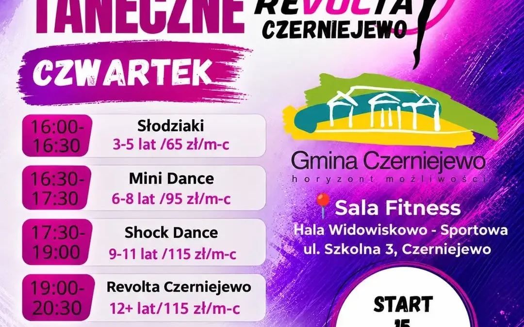 Nowy oddział Studia Tańca REVOLTA powstaje w Gminie Czerniejewo – trwa nabór dla dzieci