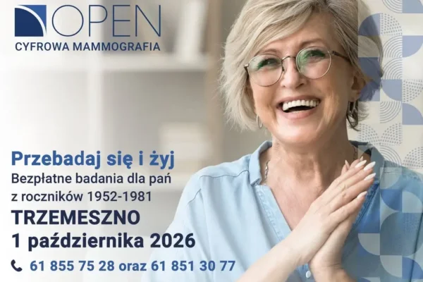Bezpłatna mammografia w Trzemesznie – 1 października 2026