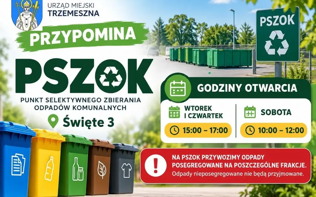 PSZOK w Świętem wraca do stałych godzin otwarcia od 1 października